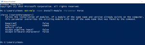 Get-Help -Name Install-Module -Parameter Force